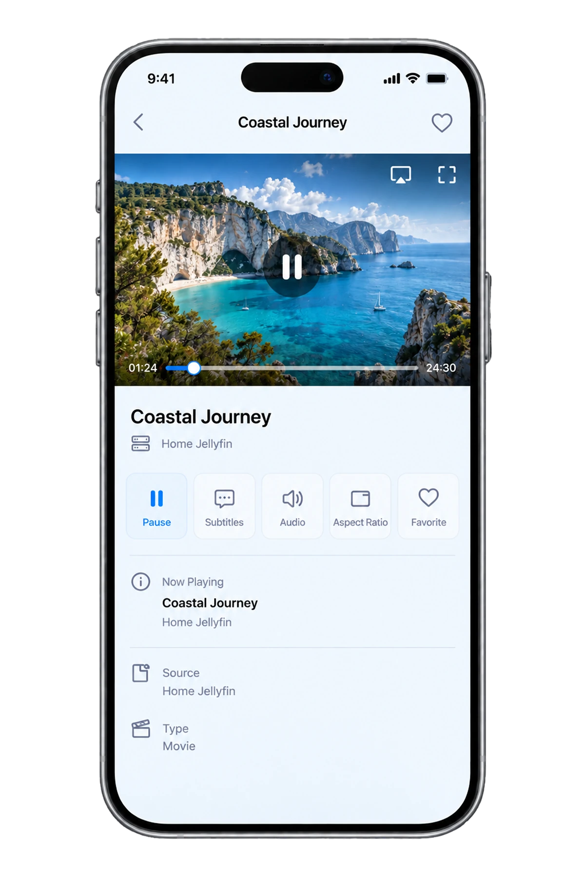 CarCast player on iPhone